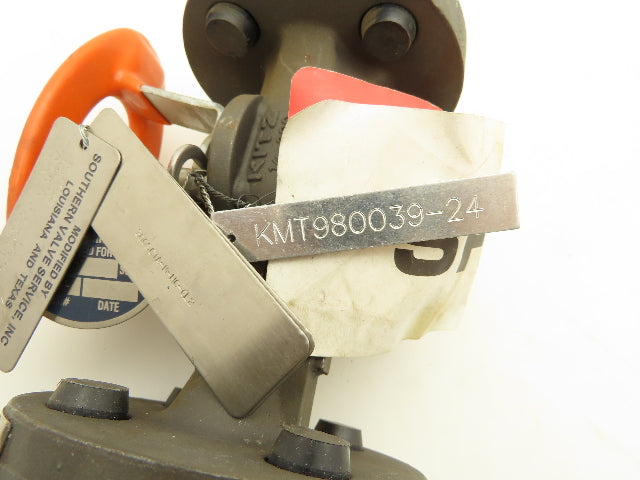 Kitz 300SCTA-M-HC-CL2 Chemical Ball Valve 1/2" Flanged Class 300 Steel 4-Bolt