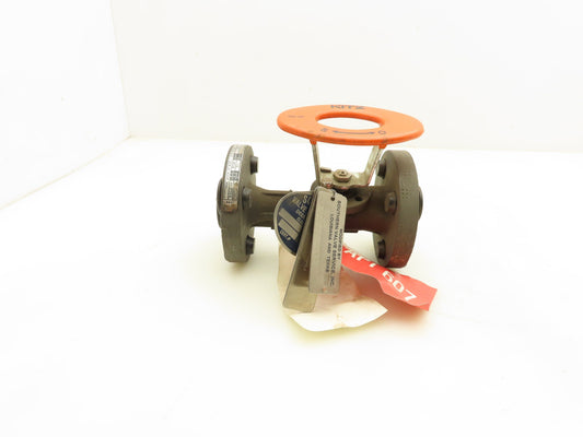Kitz 300SCTA-M-HC-CL2 Chemical Ball Valve 1/2" Flanged Class 300 Steel 4-Bolt