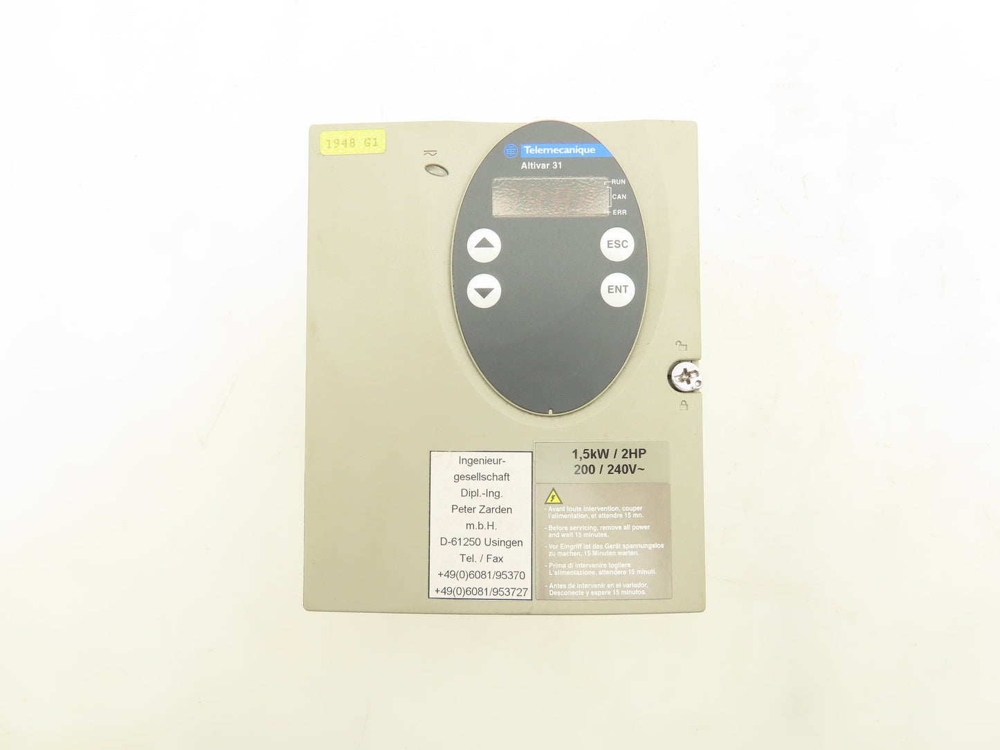 Telemecanique ATV31HU15M2 VFD Servo Drive 2HP 1.5kW 200/240V 20A