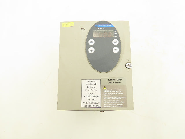 Telemecanique ATV31HU15M2 VFD Servo Drive 2HP 1.5kW 200/240V 20A