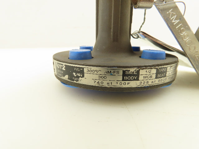 Kitz 300SCTAM-FS Chemical Ball Valve 1/2" Flanged Class 300 Steel 4-Bolt