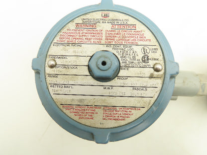 United Electric Controls J120-191 Pressure Switch With Base 480VAC 15A 10-100PSI
