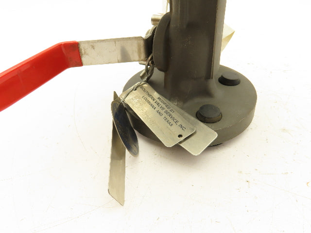 Kitz 300SCTA-M-HC-CL2 Chemical Ball Valve 3/4" Flanged 300# Steel 2-Way