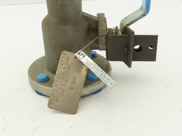 Jamesbury 5150 Stainless 2-Way Ball Valve 1-1/2" Flanged 4-Bolt Class 150#