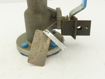Jamesbury 5150 Stainless 2-Way Ball Valve 1-1/2" Flanged 4-Bolt Class 150#