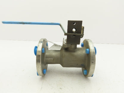 Jamesbury 5150 Stainless 2-Way Ball Valve 1-1/2" Flanged 4-Bolt Class 150#