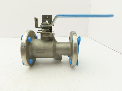Jamesbury 5150 Stainless 2-Way Ball Valve 1-1/2" Flanged 4-Bolt Class 150#