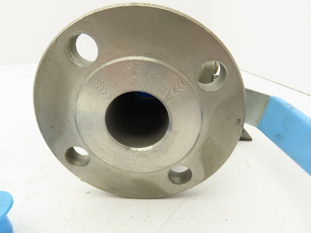 Jamesbury 5150 Stainless 2-Way Ball Valve 1-1/2" Flanged 4-Bolt Class 150#