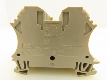 Weidmuller WDU 2.5 Terminal Block Tan 2.5mm 550V Lot of 30
