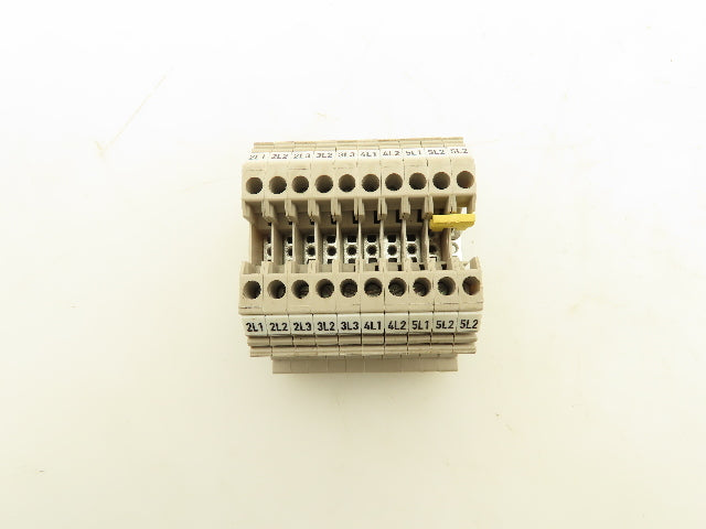 Weidmuller WDU 2.5 Terminal Block Tan 2.5mm 550V Lot of 30