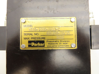 Parker HTR5-100D-AA13-C Hydraulic Rotary Actuator 100° Turn 3000PSI 942In-lb