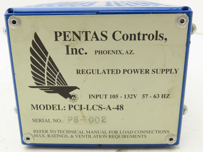 Pentas Controls PCI-LCS-A-48 Regulated Power Supply Input 105-132V 57-63HZ