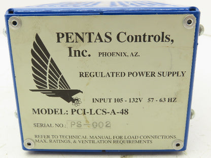 Pentas Controls PCI-LCS-A-48 Regulated Power Supply Input 105-132V 57-63HZ