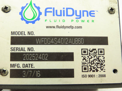 FluiDyne WFDG4S4012AUB60 Hydraulic Directional Control Solenoid Valve 120V D05