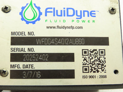 FluiDyne WFDG4S4012AUB60 Hydraulic Directional Control Solenoid Valve 120V D05