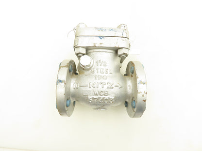 Kitz FIG.150SCOS Swing Check Valve Flanged 1-1/2"150 Class HF Seat CR13 Disk WCB