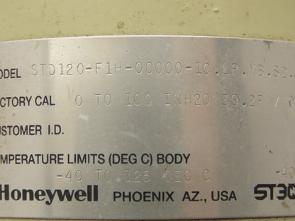 Honeywell STD120-F1H ST 3000 S100 R300 Smart Pressure Transmitter 0-100inH20