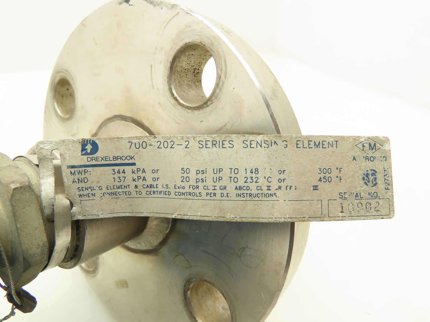 Drexelbrook 700-202-2 Level Sensor Element Thermocouple 2" Flange 5" Probe