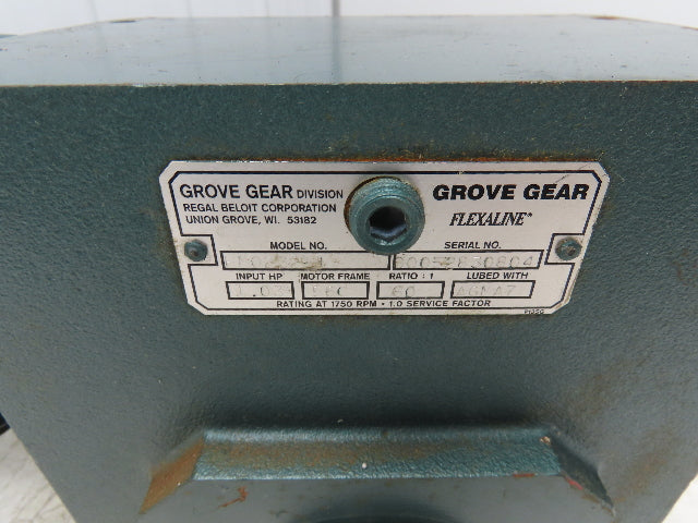 Grove Gear HMQ232-1 Flexaline 80:1 Reducer 1Hp 230/460V 56C WEG Gearmotor 22 RPM