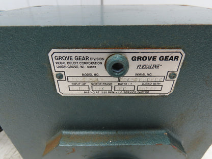 Grove Gear HMQ232-1 Flexaline 80:1 Reducer 1Hp 230/460V 56C WEG Gearmotor 22 RPM