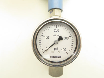 United Electric H100-190 Pressure Switch 5-30 PSI Hex Valve and Gauge