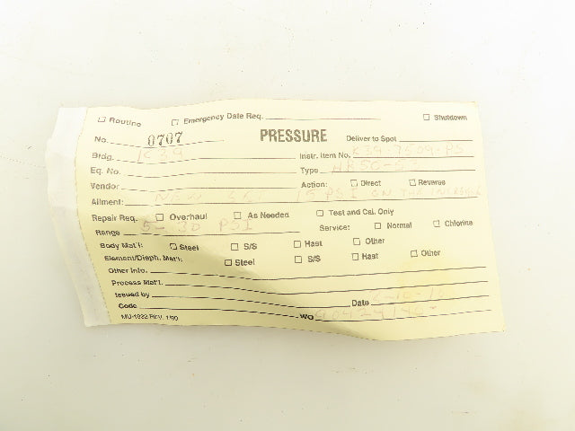 United Electric H100-190 Pressure Switch 5-30 PSI Hex Valve and Gauge