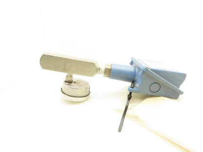 United Electric H100-190 Pressure Switch 5-30 PSI Hex Valve and Gauge