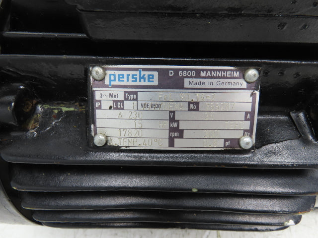 Perske FrL 90.14-2 Spindle Motor 15Hp 17820 RPM 230V 3PH 300Hz