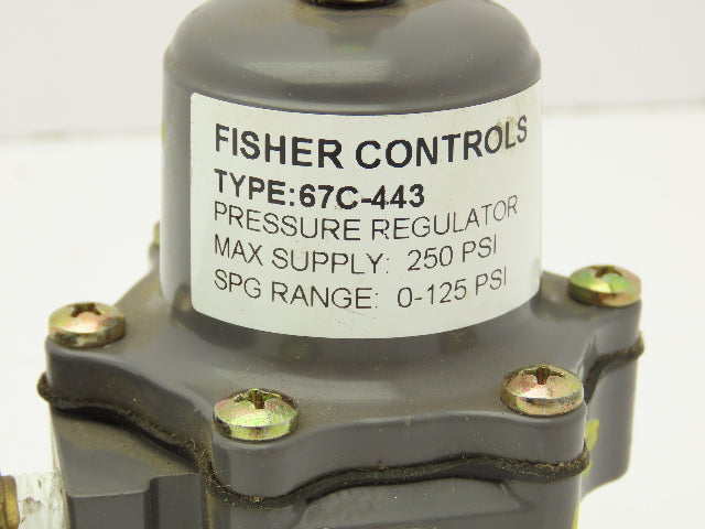 Fisher Controls 67C-443 Pneumatic Pressure Regulator 0-125 PSI