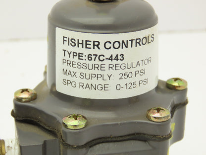 Fisher Controls 67C-443 Pneumatic Pressure Regulator 0-125 PSI