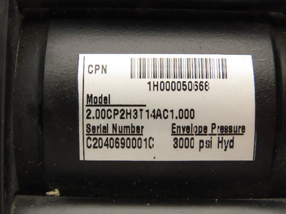 Parker Series 2H Hydraulic Cylinder 2" Bore 1" Stroke 3000 PSI Side Lug