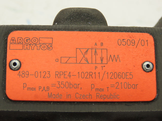 Argo Hytos RPE4-102R11/12060E5 Directional Control 4/2 Solenoid Valve 120V D05