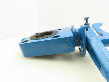 Media Valve Co. WCB-1500WP CS-CS-NR Butterfly Valve 2-3/8" 10" Lock Down Handle