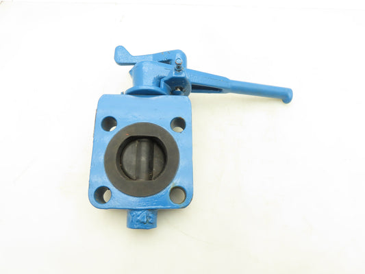 Media Valve Co. WCB-1500WP CS-CS-NR Butterfly Valve 2-3/8" 10" Lock Down Handle