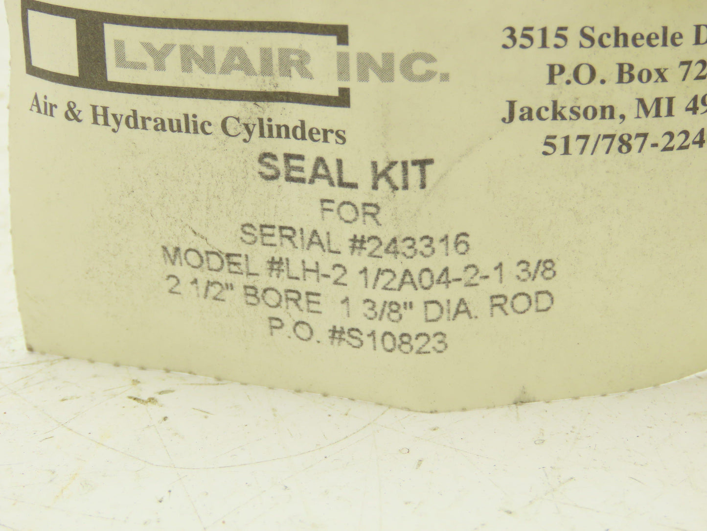 Lynair LH-2-1/2A04-2-1-3/8 Hydraulic Cylinder Rod Seal Kit