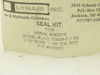 Lynair LH-2-1/2A04-2-1-3/8 Hydraulic Cylinder Rod Seal Kit