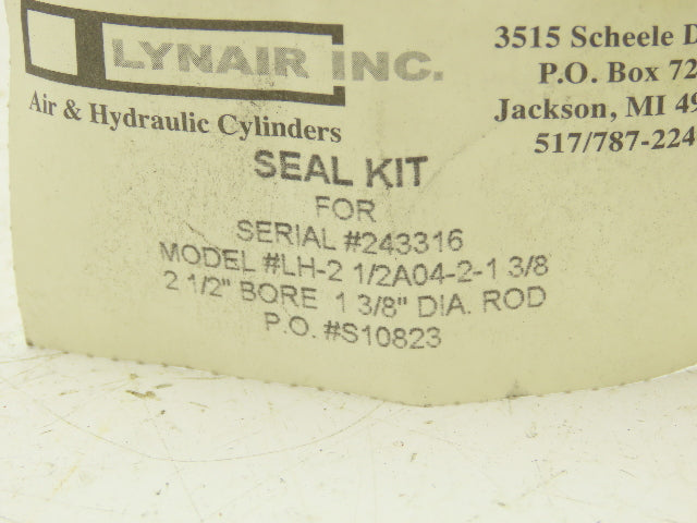 Lynair LH-2-1/2A04-2-1-3/8 Hydraulic Cylinder Rod Seal Kit