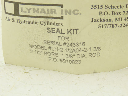 Lynair LH-2-1/2A04-2-1-3/8 Hydraulic Cylinder Rod Seal Kit
