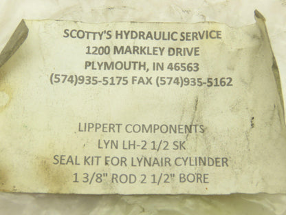 Lynair LH-2-1/2A04-2-1-3/8 Hydraulic Cylinder Rod Seal Kit