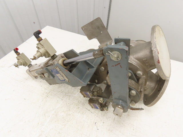 Sanko DD80A 2-Way Pneumatic Conveying Diverter Valve 3" Flanged Stainless