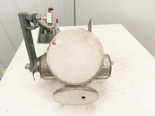 Sanko DD80A 2-Way Pneumatic Conveying Diverter Valve 3" Flanged Stainless