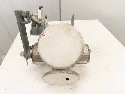 Sanko DD80A 2-Way Pneumatic Conveying Diverter Valve 3" Flanged Stainless