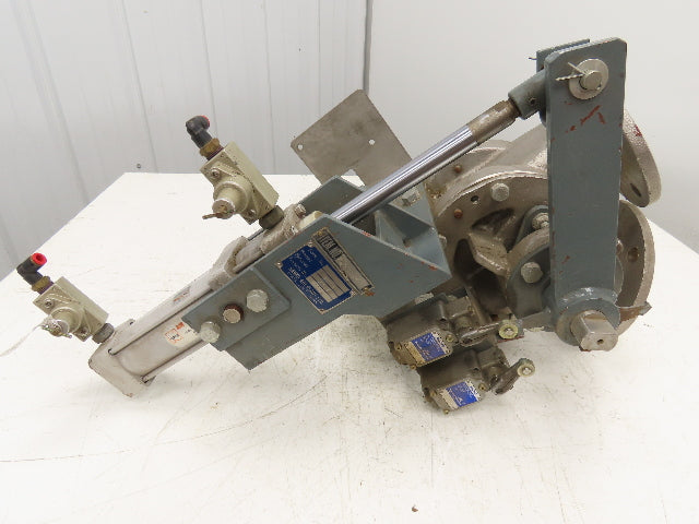 Sanko DD80A 2-Way Pneumatic Conveying Diverter Valve 3" Flanged Stainless