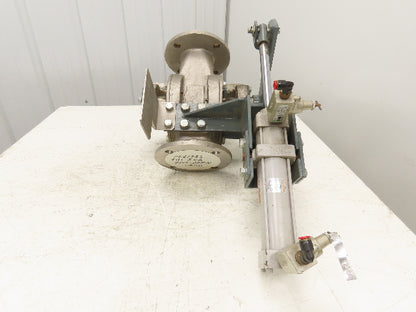 Sanko DD80A 2-Way Pneumatic Conveying Diverter Valve 3" Flanged Stainless