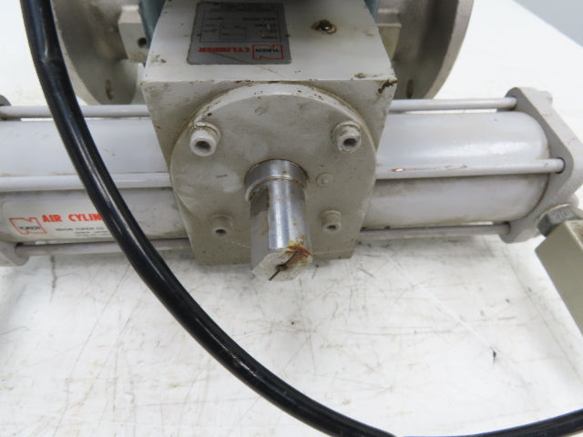 Sanko Air Plant GC80AT 2-Way Pneumatic Conveying Diverter Cock Valve 3" Flanged