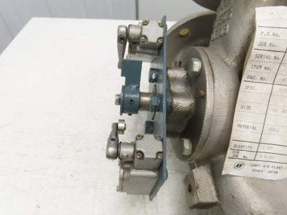 Sanko Air Plant GC80AT 2-Way Pneumatic Conveying Diverter Cock Valve 3" Flanged