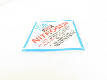 Dupont 610018 Danger Nitrogen Sign 4x4" Plastic Warning Placards Lot of 10