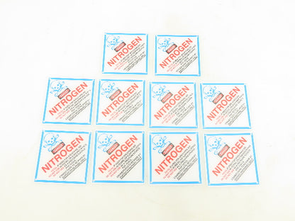 Dupont 610018 Danger Nitrogen Sign 4x4" Plastic Warning Placards Lot of 10