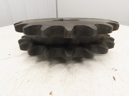 Tsubaki D140B21F #140-2 Double Roller Chain Sprocket 21T 1.75" Pitch 3.75" Bore