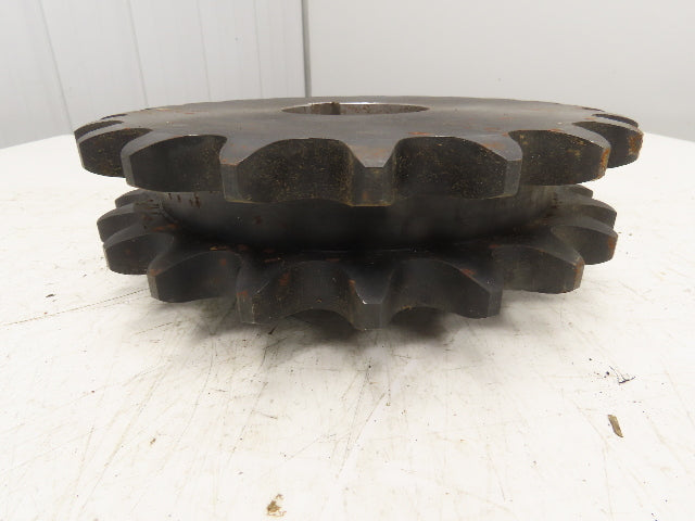 Tsubaki D140B21F #140-2 Double Roller Chain Sprocket 21T 1.75" Pitch 3.75" Bore